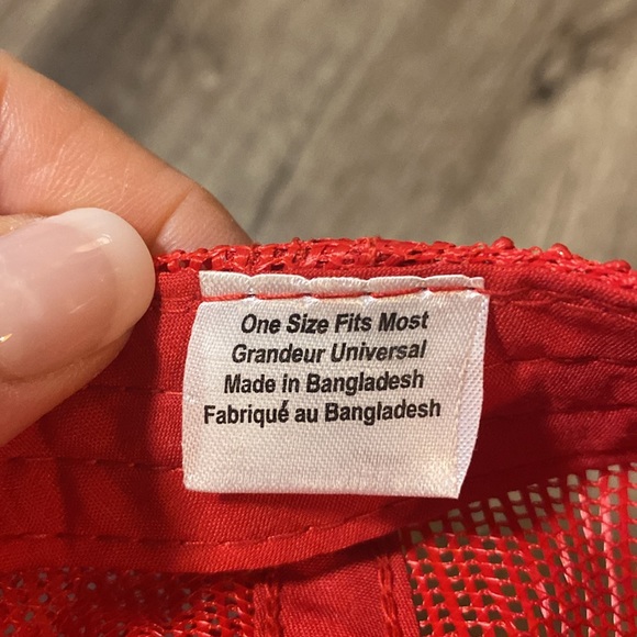 Mens one size bass pro baseball hat- red and white - Picture 6 of 6